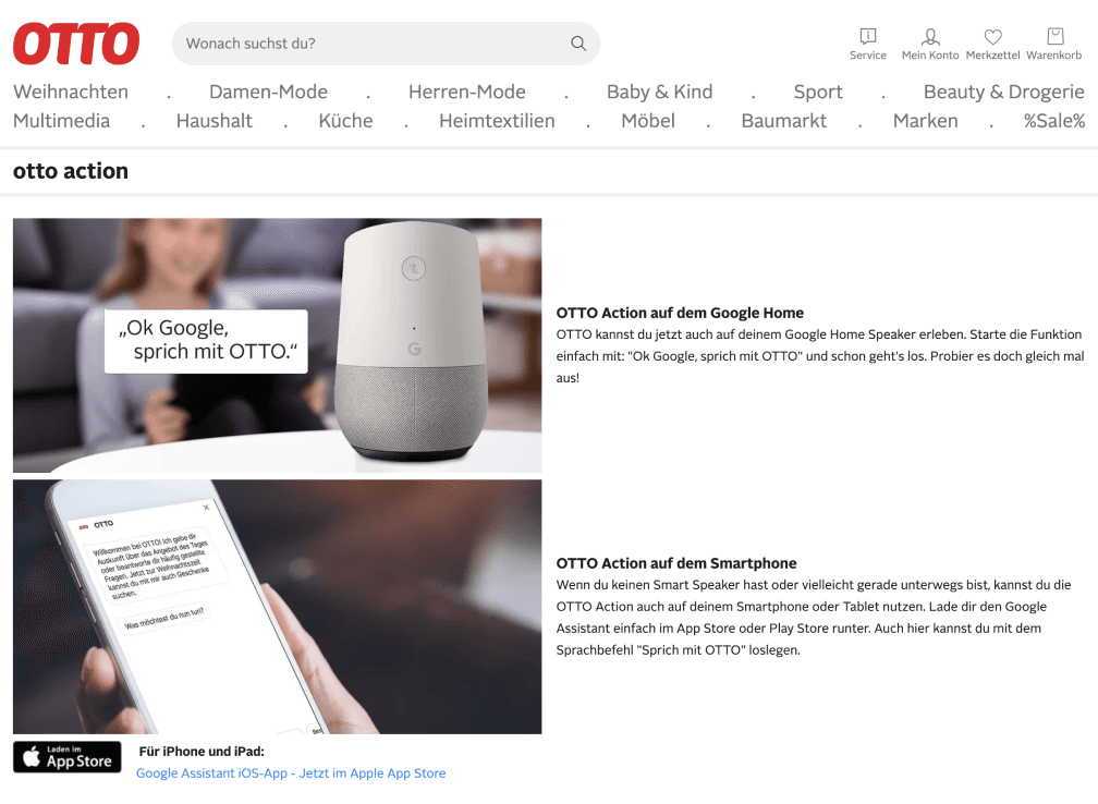 OK Google, Sprich mit OTTO